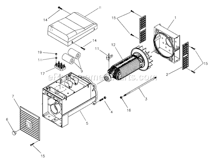 Page A Diagram and Parts List for 1775-0  Briggs and Stratton Generator